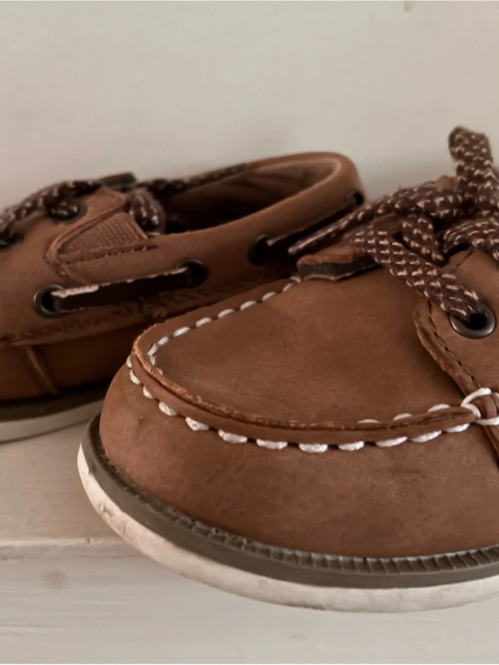 Ariat Boys Brown Moccasin Boat Shoes